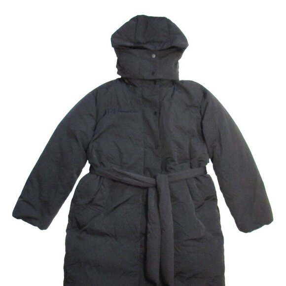 NWT Everlane The Duvet Puffer in Black Belted Hooded Oversized Midi Coat M - Picture 3 of 5